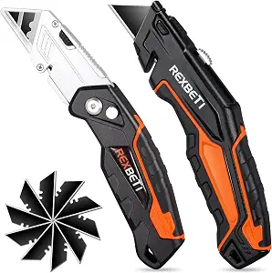 REXBETI 2-Pack SK5 Retractable Utility Knife with Extra Blades